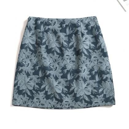 Summer Vintage Floral Skirt